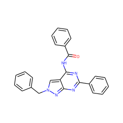 O=C(Nc1nc(-c2ccccc2)nc2nn(Cc3ccccc3)cc12)c1ccccc1 ZINC000049070971