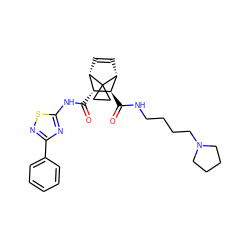 O=C(Nc1nc(-c2ccccc2)ns1)[C@@H]1[C@@H]2C=C[C@H]([C@H]1C(=O)NCCCCN1CCCC1)C21CC1 ZINC000168444131