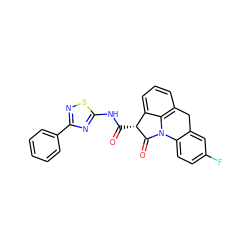 O=C(Nc1nc(-c2ccccc2)ns1)[C@H]1C(=O)N2c3ccc(F)cc3Cc3cccc1c32 ZINC000100658265