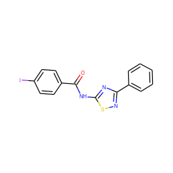 O=C(Nc1nc(-c2ccccc2)ns1)c1ccc(I)cc1 ZINC000013672135