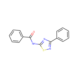 O=C(Nc1nc(-c2ccccc2)ns1)c1ccccc1 ZINC000002889428