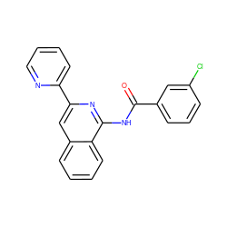 O=C(Nc1nc(-c2ccccn2)cc2ccccc12)c1cccc(Cl)c1 ZINC000000664955