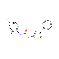 O=C(Nc1nc(-c2ccccn2)cs1)Nc1ccc(F)cc1F ZINC000006831153