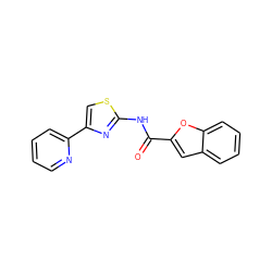 O=C(Nc1nc(-c2ccccn2)cs1)c1cc2ccccc2o1 ZINC000006508752