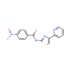 O=C(Nc1nc(-c2ccccn2)cs1)c1ccc([N+](=O)[O-])cc1 ZINC000006347223