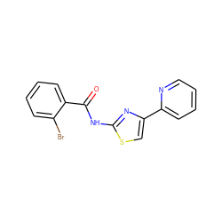 O=C(Nc1nc(-c2ccccn2)cs1)c1ccccc1Br ZINC000012547067