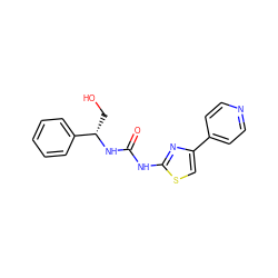 O=C(Nc1nc(-c2ccncc2)cs1)N[C@@H](CO)c1ccccc1 ZINC000165453327