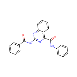 O=C(Nc1nc(C(=O)Nc2ccccc2)c2ccccc2n1)c1ccccc1 ZINC000028862080