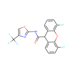 O=C(Nc1nc(C(F)(F)F)co1)C1c2cccc(F)c2Oc2c(F)cccc21 ZINC000040954619