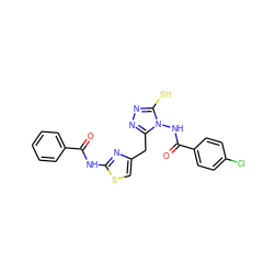 O=C(Nc1nc(Cc2nnc(S)n2NC(=O)c2ccc(Cl)cc2)cs1)c1ccccc1 ZINC000028815428