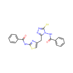 O=C(Nc1nc(Cc2nnc(S)n2NC(=O)c2ccccc2)cs1)c1ccccc1 ZINC000028712129