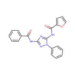 O=C(Nc1nc(NC(=O)c2ccco2)n(-c2ccccc2)n1)c1ccccc1 ZINC000002234213