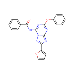 O=C(Nc1nc(Oc2ccccc2)nc2nc(-c3ccco3)nn12)c1ccccc1 ZINC000082158866