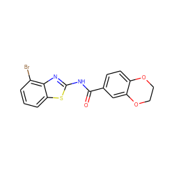 O=C(Nc1nc2c(Br)cccc2s1)c1ccc2c(c1)OCCO2 ZINC000004348541