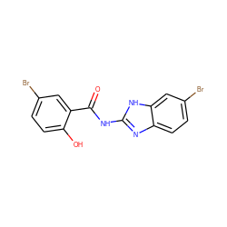 O=C(Nc1nc2ccc(Br)cc2[nH]1)c1cc(Br)ccc1O ZINC001566115220