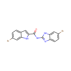 O=C(Nc1nc2ccc(Br)cc2[nH]1)c1cc2ccc(Br)cc2[nH]1 ZINC001772572969