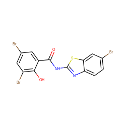 O=C(Nc1nc2ccc(Br)cc2s1)c1cc(Br)cc(Br)c1O ZINC001772600522