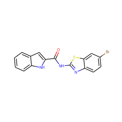 O=C(Nc1nc2ccc(Br)cc2s1)c1cc2ccccc2[nH]1 ZINC000904798234