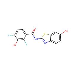 O=C(Nc1nc2ccc(O)cc2s1)c1ccc(F)c(O)c1F ZINC000095554588