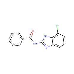 O=C(Nc1nc2cccc(Cl)c2[nH]1)c1ccccc1 ZINC000342406013