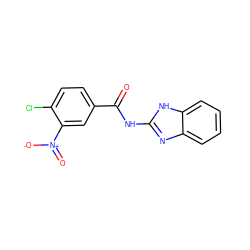 O=C(Nc1nc2ccccc2[nH]1)c1ccc(Cl)c([N+](=O)[O-])c1 ZINC000009704900