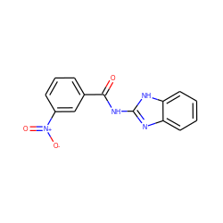 O=C(Nc1nc2ccccc2[nH]1)c1cccc([N+](=O)[O-])c1 ZINC000005033955