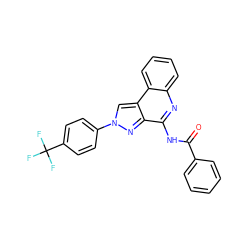 O=C(Nc1nc2ccccc2c2cn(-c3ccc(C(F)(F)F)cc3)nc12)c1ccccc1 ZINC000040874057