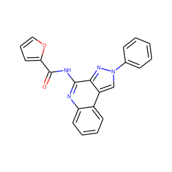 O=C(Nc1nc2ccccc2c2cn(-c3ccccc3)nc12)c1ccco1 ZINC000040861844