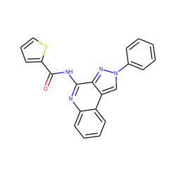 O=C(Nc1nc2ccccc2c2cn(-c3ccccc3)nc12)c1cccs1 ZINC000040874364