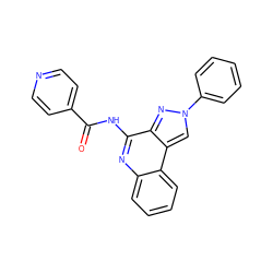 O=C(Nc1nc2ccccc2c2cn(-c3ccccc3)nc12)c1ccncc1 ZINC000040860510