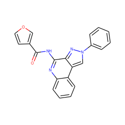 O=C(Nc1nc2ccccc2c2cn(-c3ccccc3)nc12)c1ccoc1 ZINC000040861002