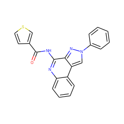 O=C(Nc1nc2ccccc2c2cn(-c3ccccc3)nc12)c1ccsc1 ZINC000040391860