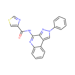 O=C(Nc1nc2ccccc2c2cn(-c3ccccc3)nc12)c1cscn1 ZINC000040934953