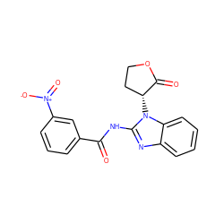 O=C(Nc1nc2ccccc2n1[C@@H]1CCOC1=O)c1cccc([N+](=O)[O-])c1 ZINC000036184952