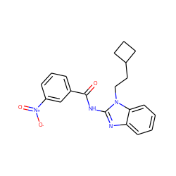 O=C(Nc1nc2ccccc2n1CCC1CCC1)c1cccc([N+](=O)[O-])c1 ZINC000036184956