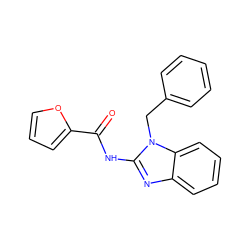 O=C(Nc1nc2ccccc2n1Cc1ccccc1)c1ccco1 ZINC000000432094