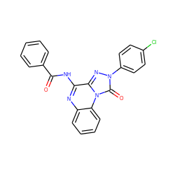 O=C(Nc1nc2ccccc2n2c(=O)n(-c3ccc(Cl)cc3)nc12)c1ccccc1 ZINC000013675595