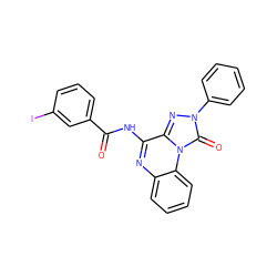 O=C(Nc1nc2ccccc2n2c(=O)n(-c3ccccc3)nc12)c1cccc(I)c1 ZINC000040938724