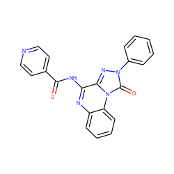 O=C(Nc1nc2ccccc2n2c(=O)n(-c3ccccc3)nc12)c1ccncc1 ZINC000040979833