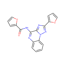 O=C(Nc1nc2ccccc2n2nc(-c3ccco3)nc12)c1ccco1 ZINC000029123901