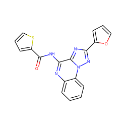 O=C(Nc1nc2ccccc2n2nc(-c3ccco3)nc12)c1cccs1 ZINC000029123835