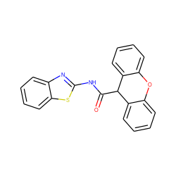 O=C(Nc1nc2ccccc2s1)C1c2ccccc2Oc2ccccc21 ZINC000002497074