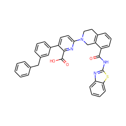 O=C(Nc1nc2ccccc2s1)c1cccc2c1CN(c1ccc(-c3cccc(Cc4ccccc4)c3)c(C(=O)O)n1)CC2 ZINC000144575456