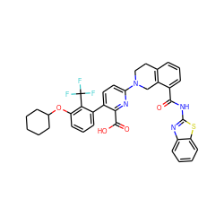 O=C(Nc1nc2ccccc2s1)c1cccc2c1CN(c1ccc(-c3cccc(OC4CCCCC4)c3C(F)(F)F)c(C(=O)O)n1)CC2 ZINC000223823553