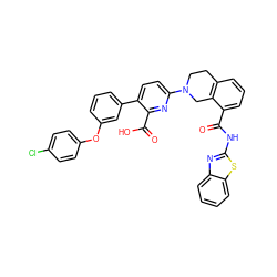 O=C(Nc1nc2ccccc2s1)c1cccc2c1CN(c1ccc(-c3cccc(Oc4ccc(Cl)cc4)c3)c(C(=O)O)n1)CC2 ZINC000223829009