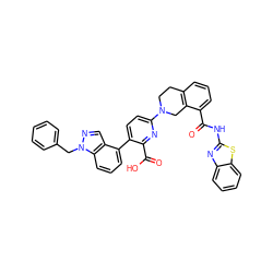 O=C(Nc1nc2ccccc2s1)c1cccc2c1CN(c1ccc(-c3cccc4c3cnn4Cc3ccccc3)c(C(=O)O)n1)CC2 ZINC000223832634