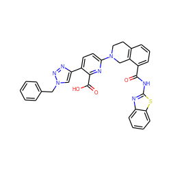 O=C(Nc1nc2ccccc2s1)c1cccc2c1CN(c1ccc(-c3cn(Cc4ccccc4)nn3)c(C(=O)O)n1)CC2 ZINC000144483100