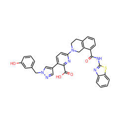 O=C(Nc1nc2ccccc2s1)c1cccc2c1CN(c1ccc(-c3cnn(Cc4cccc(O)c4)c3)c(C(=O)O)n1)CC2 ZINC000144639181