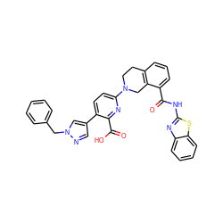 O=C(Nc1nc2ccccc2s1)c1cccc2c1CN(c1ccc(-c3cnn(Cc4ccccc4)c3)c(C(=O)O)n1)CC2 ZINC000144482251