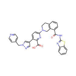 O=C(Nc1nc2ccccc2s1)c1cccc2c1CN(c1ccc(-c3cnn(Cc4ccncc4)c3)c(C(=O)O)n1)CC2 ZINC000144506392